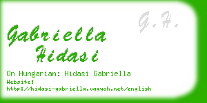 gabriella hidasi business card
